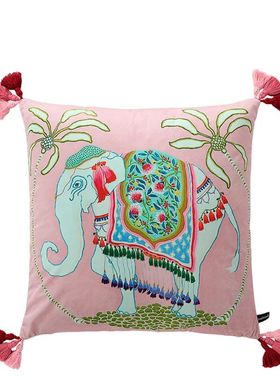 Throw Pillow Covers 18 X 18 Inches Decorative Elephant Cushi