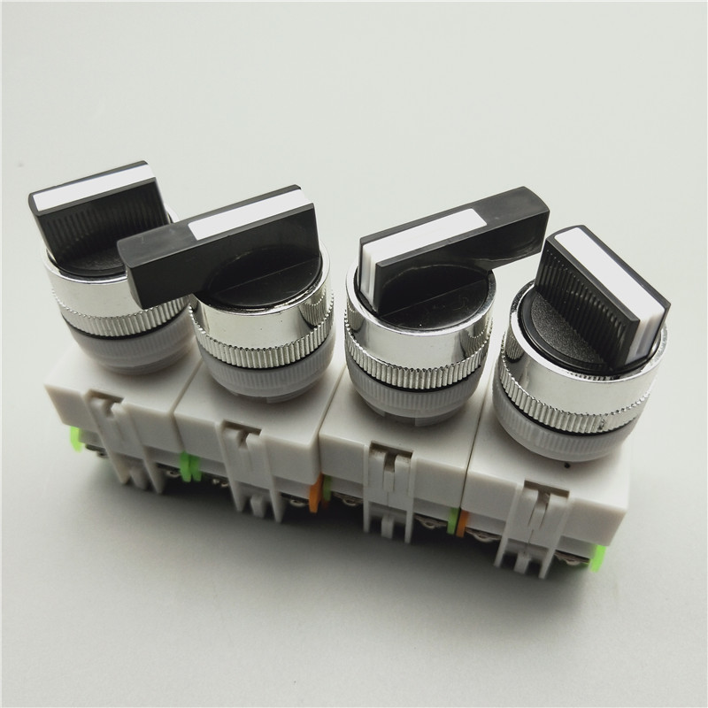 旋钮开关LAY37-11X2 20X3 22mm圆形孔自锁复位旋转换选择按钮开关