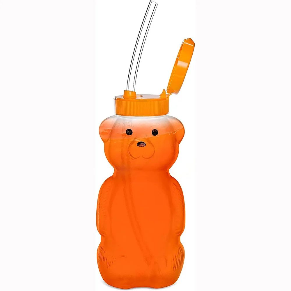 Honey Bear Straw Cup For Baby,Squeezable Therapy and Special