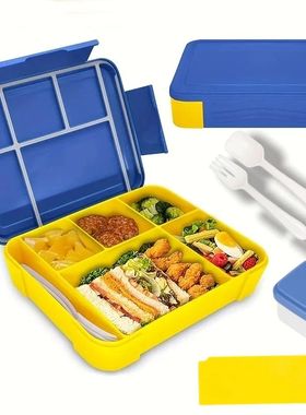 1330ML Lunch Box Adult Bento Boxes Food Containers with 6 Co