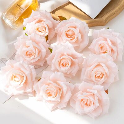 100PC 10CM Artificial Flowers for Scrapbook Christmas Home D
