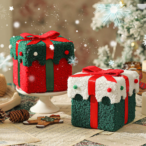 2025 Christmas apple packaging box with thick velvet fabric