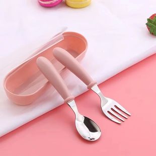 Set Tableware Children Utensil Steel Baby Stainless Gadgets