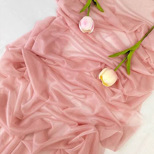Chiffon Table Runner Sheer Fabric Silk for Boho Sheer Fabric