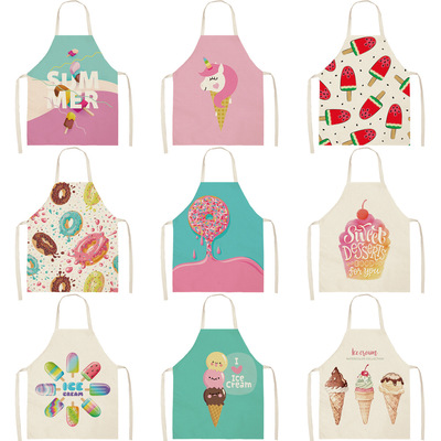 Ice Cream Women Kitchen Aprons Waterproof Barber Apron Cooki