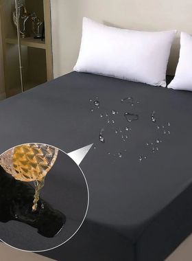 1pcs Solid Color ultra-fine Fiber Waterproof Fitted Bed Shee