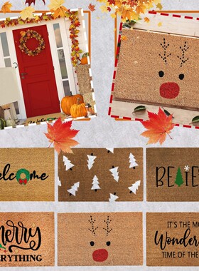 Christmas Doormat Personalized Front Door Decoration Outdoor