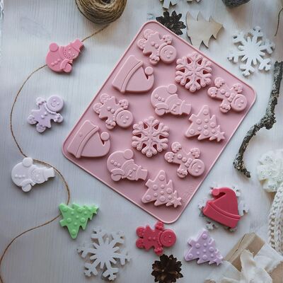 1Pc Christmas tree Silicone Fondant Molds Resin Mold Baking