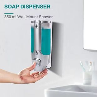 Shampoo Dispenser Liquid Hand Shower Soap Mount 350ml Wall