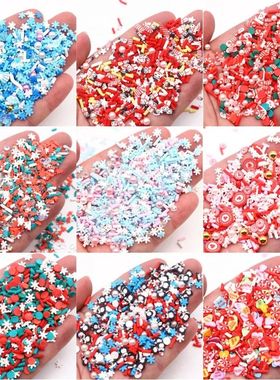 Christmas Polymer Clay Slices Slime Flake Sprinkle DIY Resin