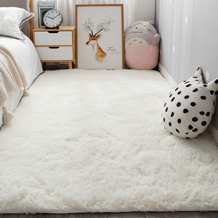 carpet white plush Nordic rug small bedside living bedroom