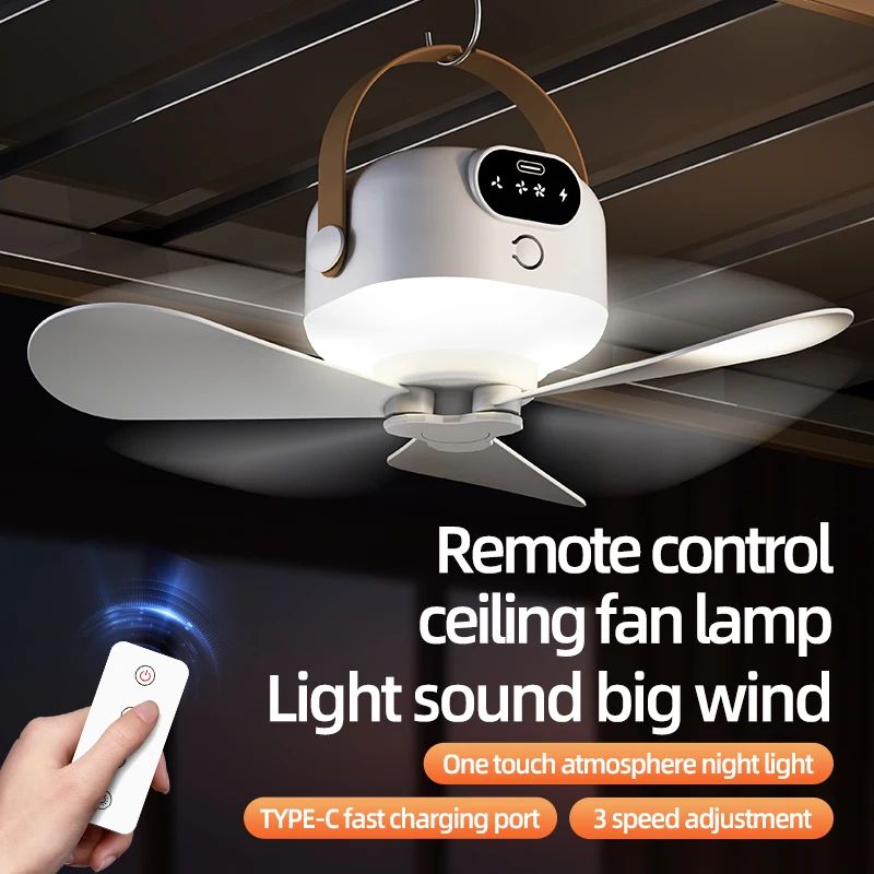 Ceiling Fan Portable Camping Tent Ceiling Canopy Fan 8000mah