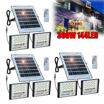 300W LED Solar Street Lights Outdoor Flood Lamps Waterproof
