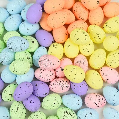 20/50Pcs Foam Easter Eggs Happy Easter Decorations Painted B