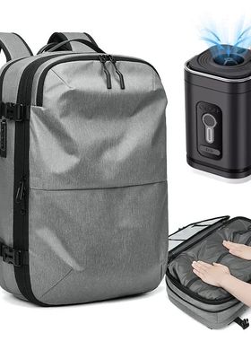 Vacuum Compression Backpack Men for Travel with Air Pump Air