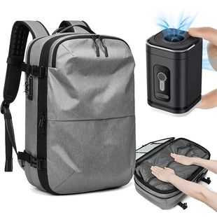 Vacuum Compression Backpack Men for Travel with Air Pump Air