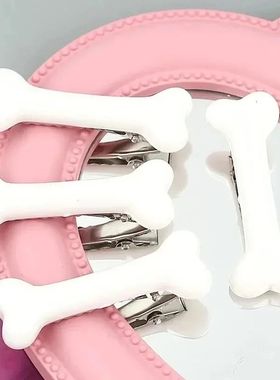 4Pcs Bone HairpLovely Women Gril Headwear Barrettes Vivid Do