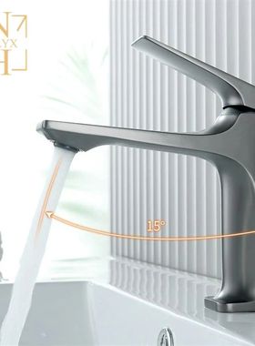 Brass Core Modern Bathroom Sink Faucet Single Handle Deck Mo