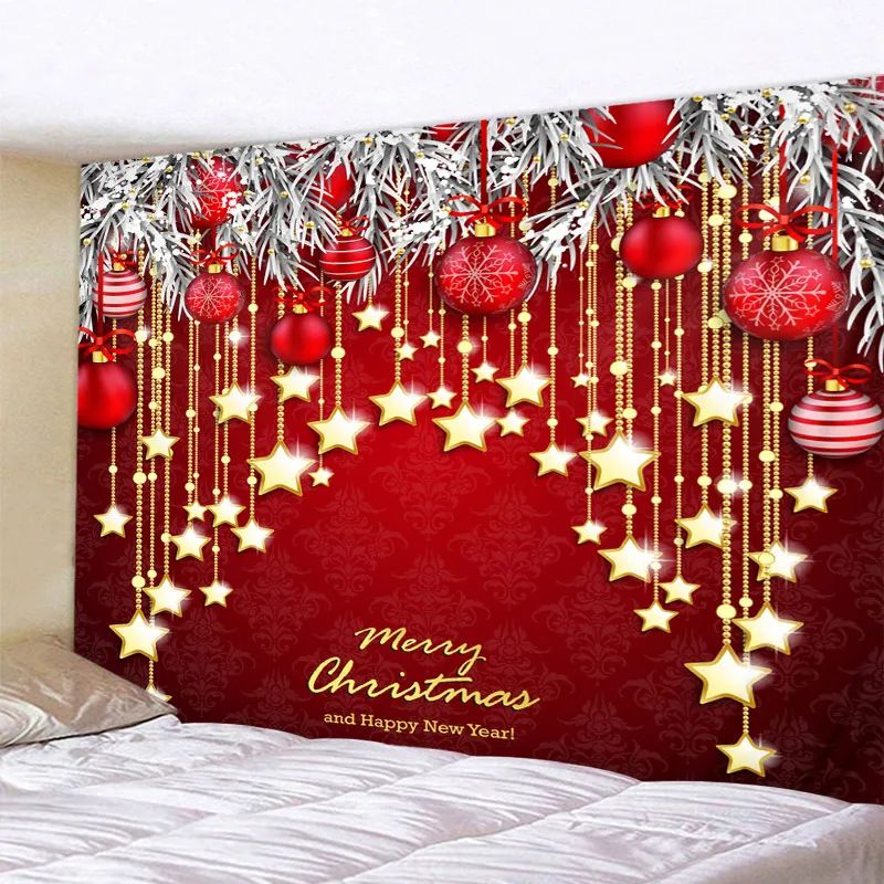 Christmas Home Decoration Tapestry Merry  Happy New Year Bal
