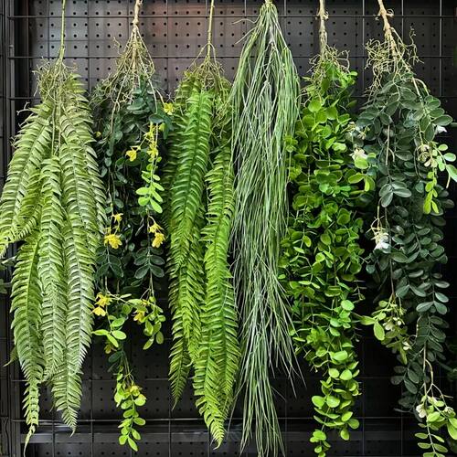 1PC Artificial Hanging Green Plants Fake Rattan Wall Hanging