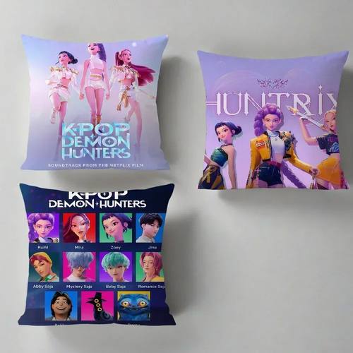 Hot Sale Cushion Demon KPop Hunters Sofa Pillow Cover Home D