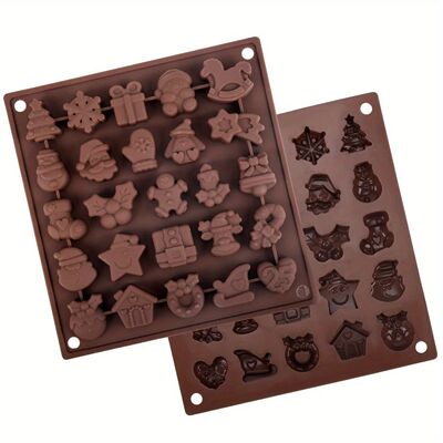 1-Piece Christmas Silicone Mold Candy Chocolate Cake Baking