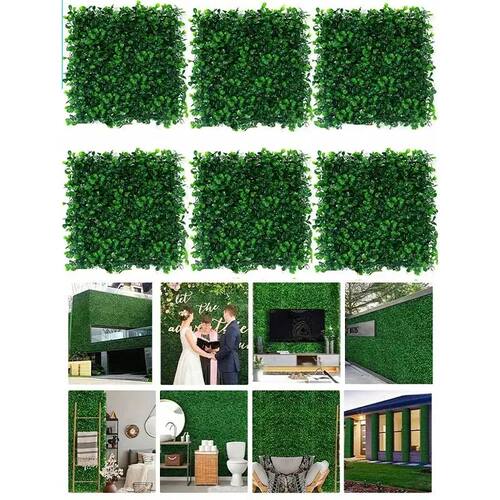 10pcs Artificial Plants Grass Wall Panel Boxwood Hedge Green