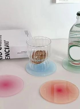 coaster set coasters Gradient Colour Non-slip Acrylic Coaste