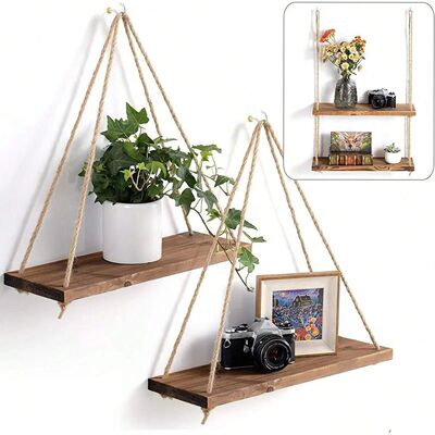 1PCS Wall decoration hanging rope flower pot storage rack wa