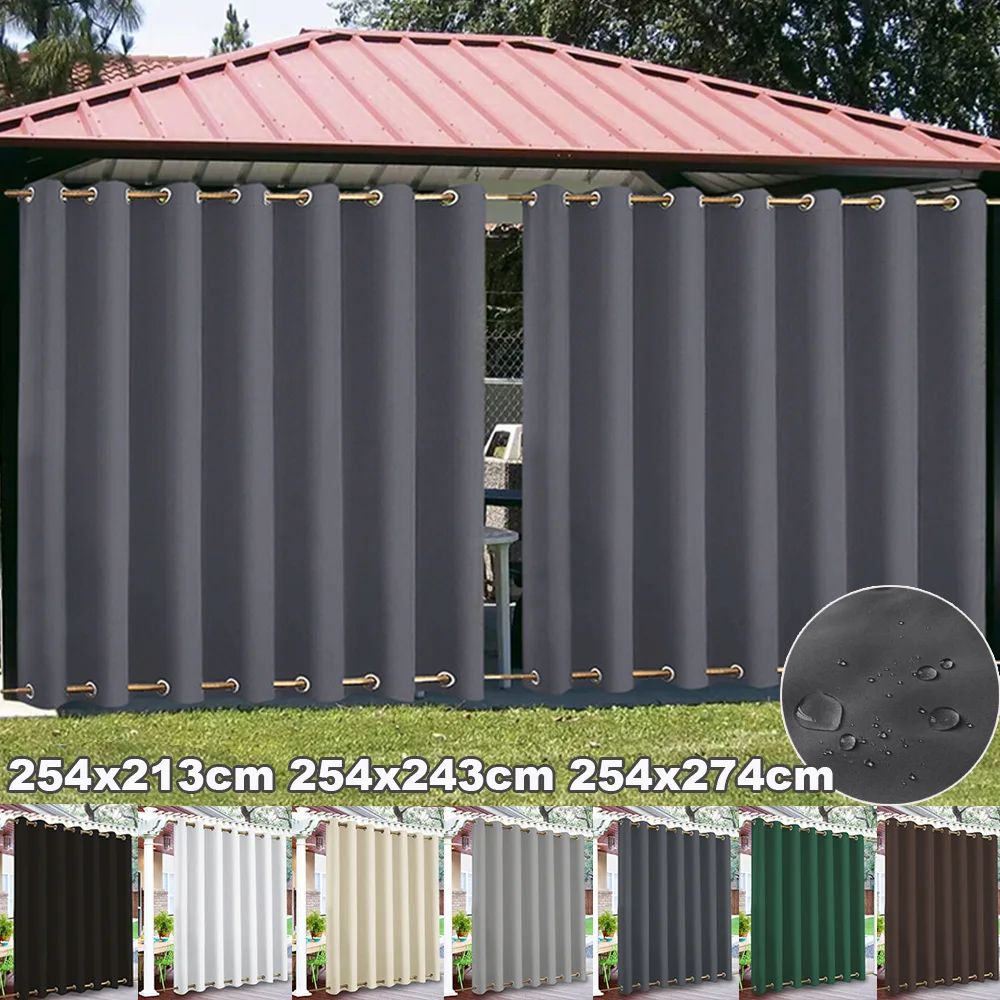 Extra Large Blackout Windproof Outdoor Curta Eyelets Top and