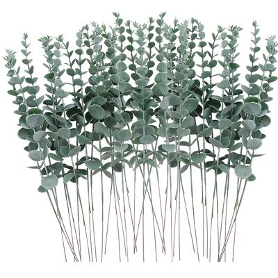 10pcs Artificial Plants Eucalyptus Leaves Green Leaf Branche