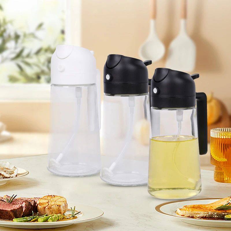 2in1 500ml Plastic Spray Oil Sprayer Bottle Spray Oil Dispen