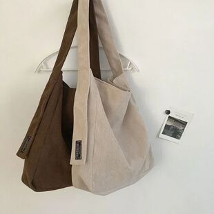 Shopper ClothCa Large Shoulder Women Cotton for Corduroy Bag