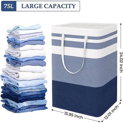 75l Foldable Hamper Laundry Basket Large Clothes Storage Bas