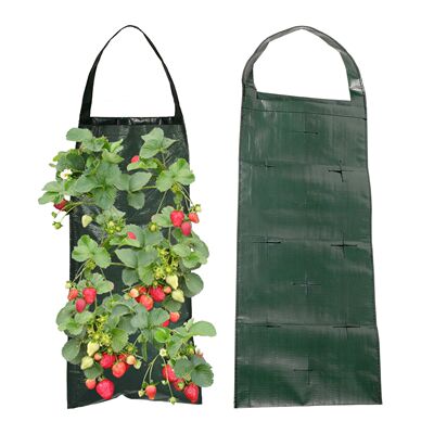 1Pc Hanging Strawberry Grow Bags 6/8/10 Holes Flower Vegetab