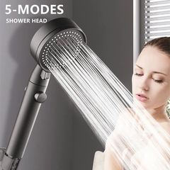 High Pressure Shower Head 5 Modes Showerheads with Hose Wate