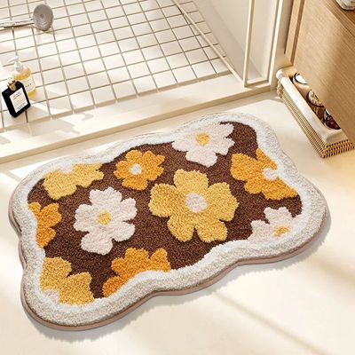 Imitation Cashmere Floor Carpet Bathroom Water-Absorbing Foo