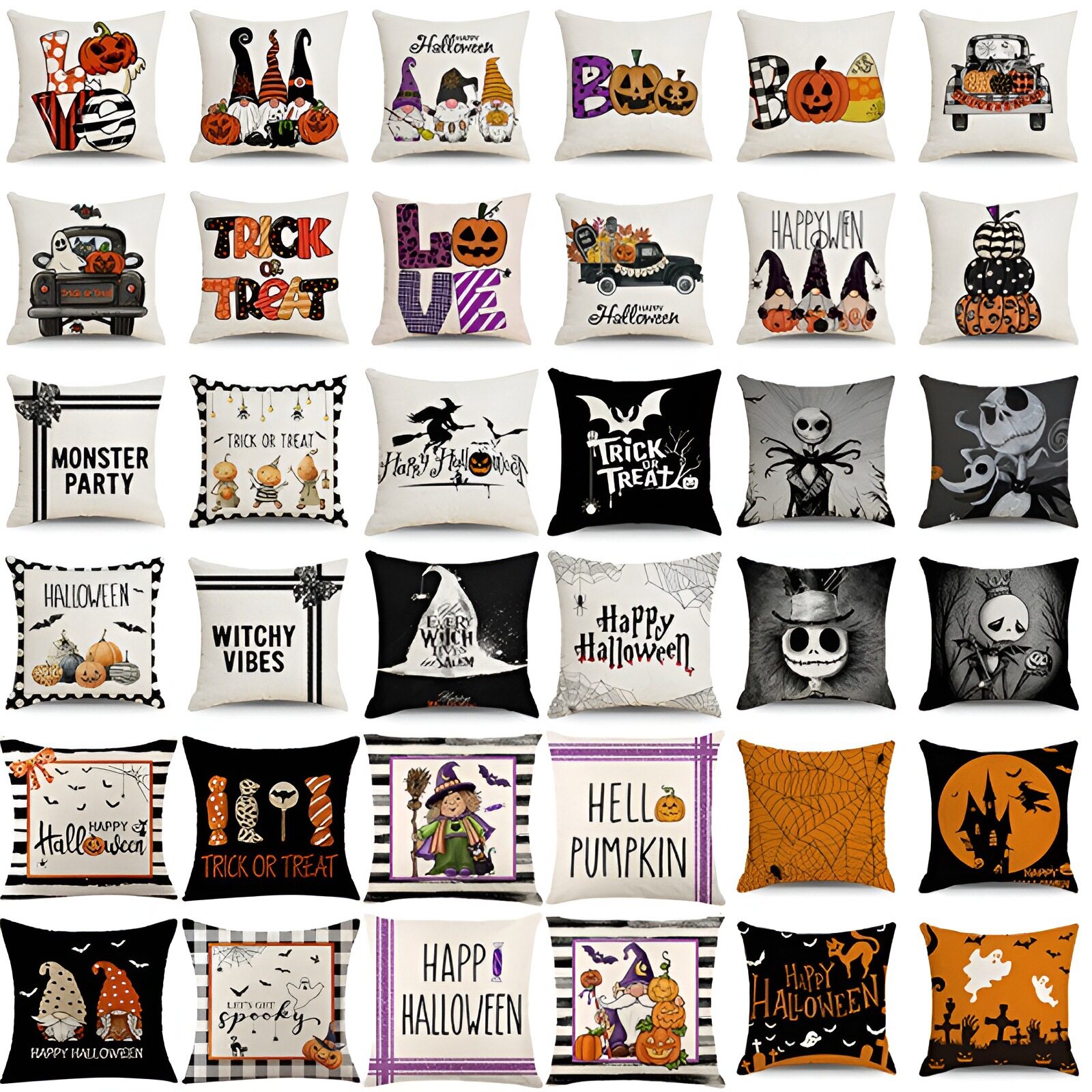 Halloween Combination Pillow Case Home Sofa Decorative Cushi图片