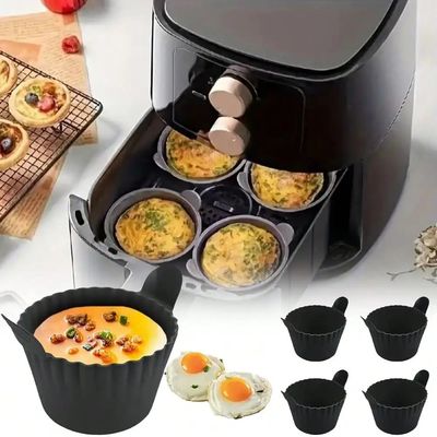 1/4PCS Reusable Silicone Air Fryer Liners and Baking Cups Ac