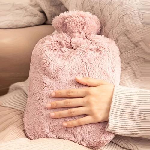 1L/2L PVC Plush Hot Water Bottle – Leak-Proof Large-Capacit