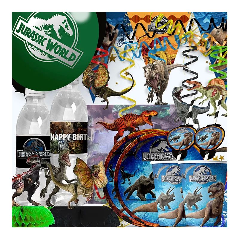Jurassic Dinosaurs Party Animal Decoration Tableware Tablecl