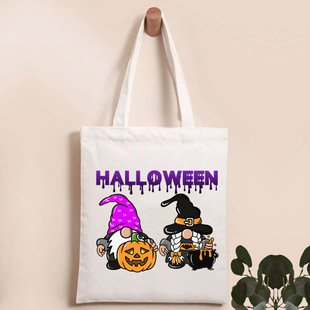 Bag Canvas Dwarfs Shoulder Casua Halloween Student Print