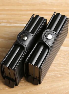 Large Capacity Double Layer ID Credit Card Holder Anti Rfid