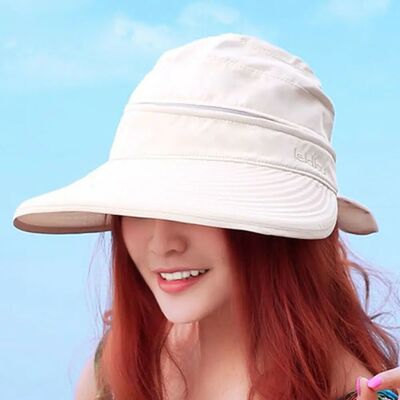 Women Ladies Outdoor Cap Anti-UV Summer Visor Sun Hat Wide B