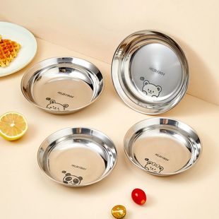 Round Plate Proof Stainless Stac Rust Steel Dish 304 Camping