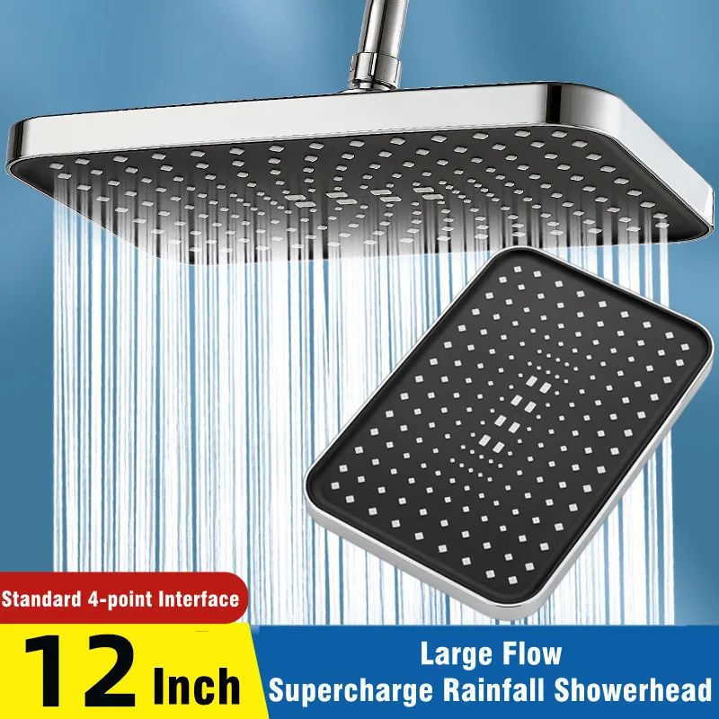 12 Inch High Pressure Top Spray Rain Shower Head Larger Flow