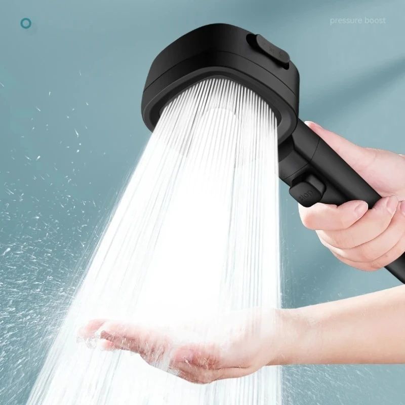 High Pressure Large Flow Shower Head With Filter 3 Modes Wat-封面