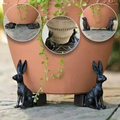 3 Pcs Outdoor Garden Resin  Foot  Bonsai Holders Flower Pot