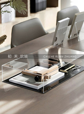 样板间书桌展示框组合装饰品摆件