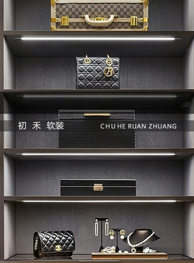 样板间衣帽间层架套装软装饰品